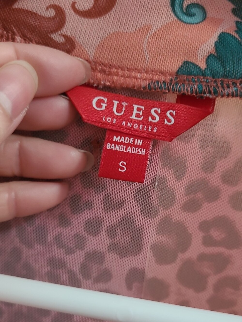 GUESS LS Chemise Berrie Shirt - Sun Florid Coastal Resort Long Sleeve Top - Picture 2 of 12